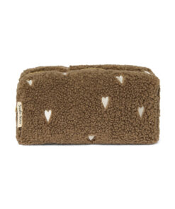 Studio Noos - Pouch "TEDDY HEARTS", brown LIMITED EDITION