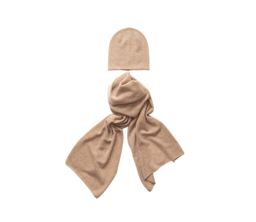 Papa Lobster - Mütze Damen/Teens, 'SASKIA', beige melange, Kaschmir – Bild 3