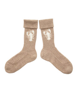 Papa Lobster - Socken Damen/Teens, Papa Lobster, beige melange/weiß, Kaschmir