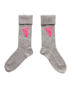 Papa Lobster - Socken Damen/Teens, Papa Lobster, hellgrau/pink, Kaschmir
