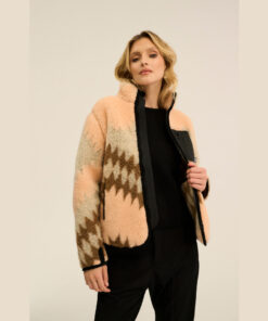 Alwero - Jacke SHERPA, Aztec Apricot, Biowolle