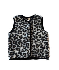Alwero - Bodywarmer "TYB" Junior, Biowolle, LEOPARD WHITE, ultra light