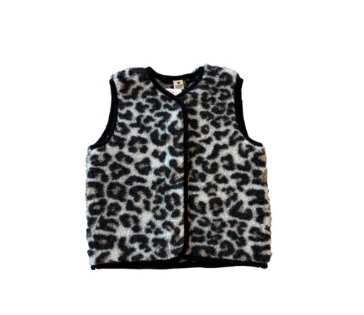 Alwero - Bodywarmer "TYB" Junior, Biowolle, LEOPARD WHITE, ultra light