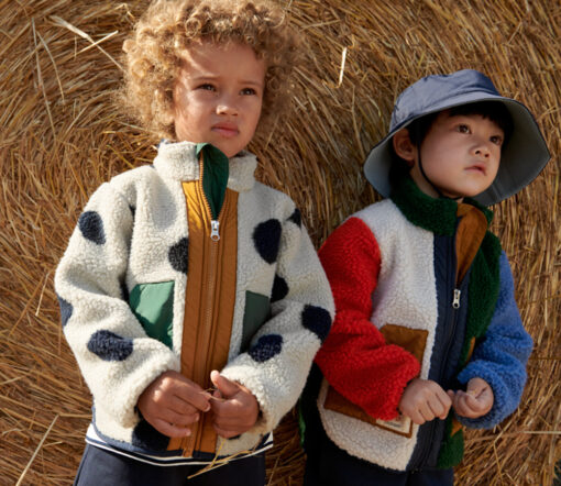 Liewood -  Teddyjacke "NOAM", Spot Dots/Mist Mix – Bild 2