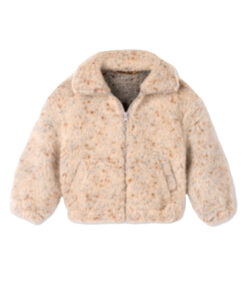 Alwero - Jacke BLANCS Jr., Oversize, BEIGE MULTIDOTS, Biowolle, ultra leicht
