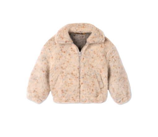 Alwero - Jacke BLANCS Jr., Oversize, BEIGE MULTIDOTS, Biowolle, ultra leicht