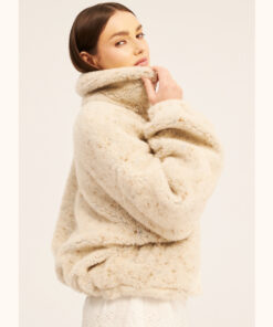 Alwero - Jacke BLANCS, Oversize, BEIGE MULTIDOTS, Biowolle
