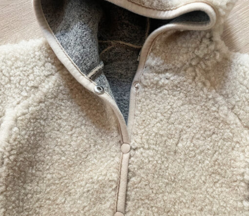 Alwero - Übergangsjacke "KUKU" Junior, Biowolle, SAND BROWN, ultra light – Bild 4