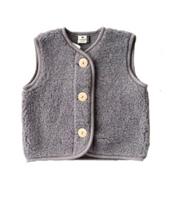 Alwero - Bodywarmer "PO" Junior, Biowolle, ANTHRAZIT, ultra light