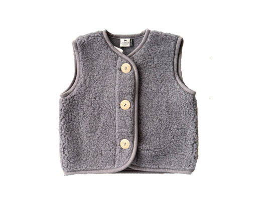 Alwero - Bodywarmer "PO" Junior, Biowolle, ANTHRAZIT, ultra light
