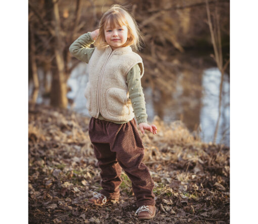 Alwero - Bodywarmer RUDI Junior, Sand Brown, Biowolle