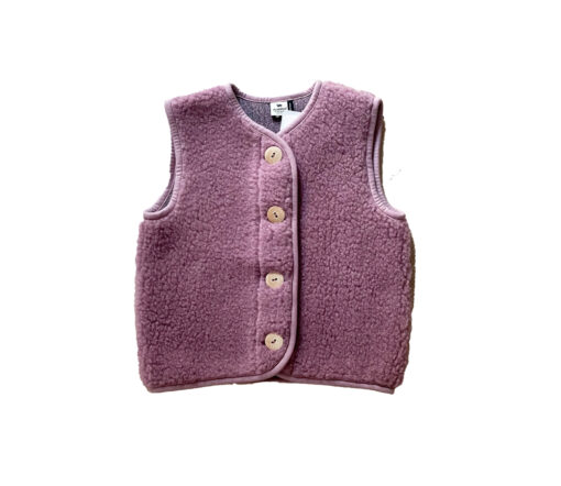 Alwero - Bodywarmer "PO" Adult, Biowolle, VENETIAN PINK, ultra light – Bild 4