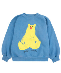 BOBO CHOSES - Sweatshirt "HUG ME BEAR", light blue, Biobaumwolle