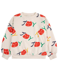 BOBO CHOSES - Sweatshirt "SMILING ALL OVER", off-white, Biobaumwolle