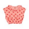 PiuPiuChick - T-Shirt "SCHLEIFEN", ärmellos mit Kragen, pink, Biobaumwolle