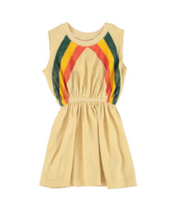 PiuPiuChick - Kleid "STRIPES", Sand, Biobaumwolle