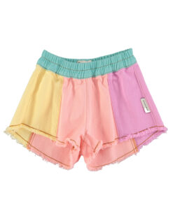 PiuPiuChick - Shorts, "MULITCOLOUR", light denim, multicolour, Baumwolle