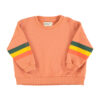 PiuPiuChick - Sweatshirt "STRIPES", Peach, Biobaumwolle