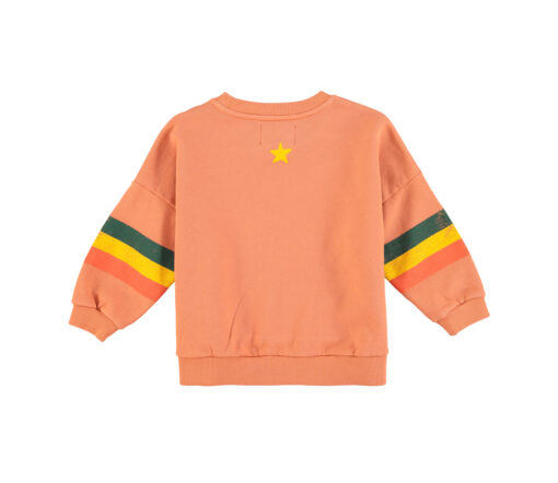 PiuPiuChick - Sweatshirt "STRIPES", Peach, Biobaumwolle – Bild 2