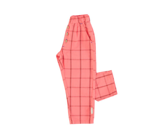 PiuPiuChick - Hose "PINK CHECK", pink, Biobaumwolle – Bild 2