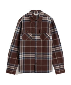White Stuff - Hemd Langarm "DARWEN", brown check, BioBaumwolle