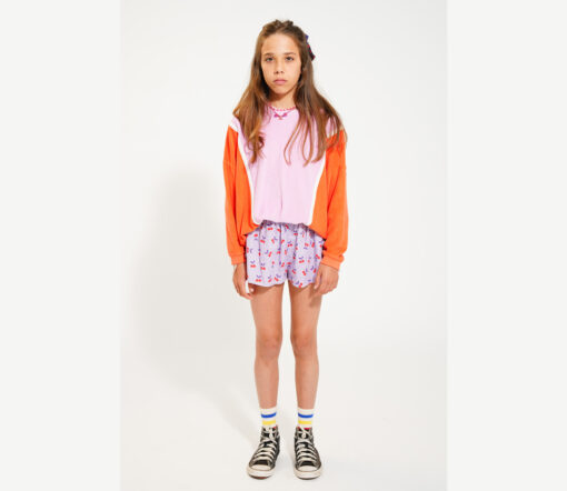 PiuPiuChick - Sweatshirt Terry, Orange/Lavender, Biobaumwolle – Bild 4