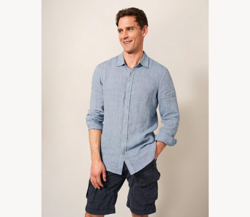 White Stuff - Leinenhemd "PEMBROKE", light blue, Leinen