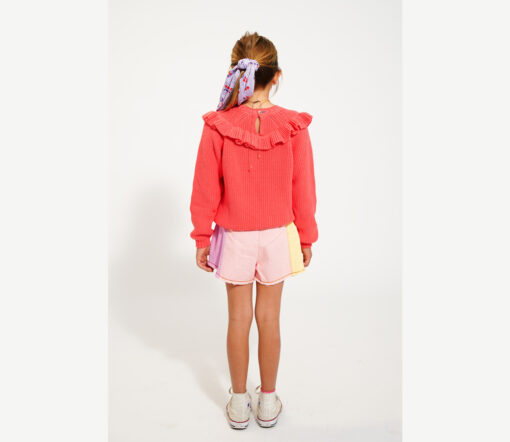 PiuPiuChick - Strickpullover mit Rüschen, Pink, Biobaumwolle – Bild 4