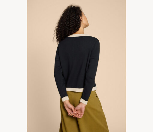 White Stuff - Strickjacke "Charlotte", Biobaumwolle, navy blue – Bild 7