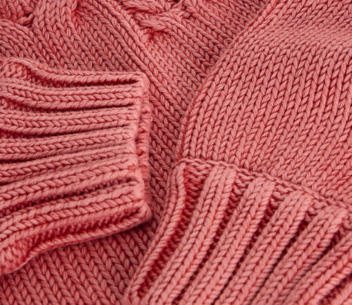 White Stuff - Pullover Zopfmuster "MIA", Biobaumwolle, Coral Pink – Bild 7