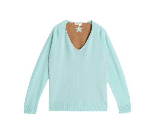 White Stuff - Pullover "VERITY", Cashmere, Mint/Braun – Bild 2