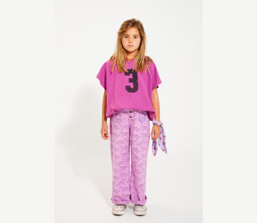 PiuPiuChick - Hose Culotte "TIGER", lavender, Biobaumwolle – Bild 3