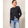 White Stuff - Strickjacke "LULU", navy blue, Biobaumwolle