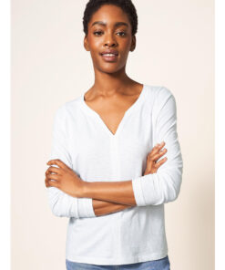 White Stuff - Longsleeve "NELLY", white, Fairtrade-Baumwolle