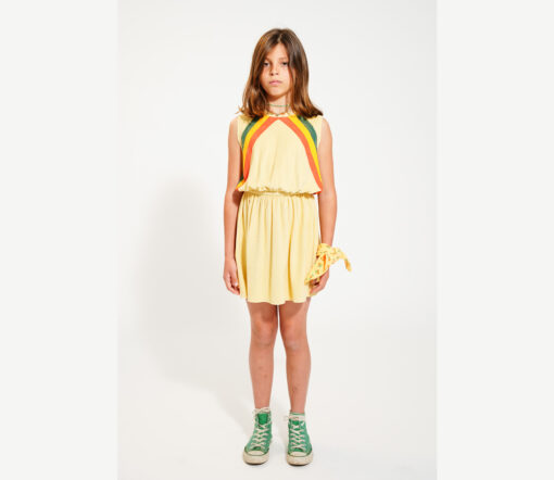 PiuPiuChick - Kleid "STRIPES", Sand, Biobaumwolle – Bild 3