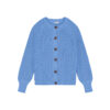 YUKI - Strickjacke Chunky Knit Women, CORNFLOWER, Bio Baumwolle