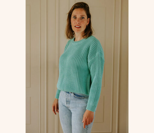 YUKI - Chunky Knit Women, AQUA, Bio Baumwolle – Bild 2