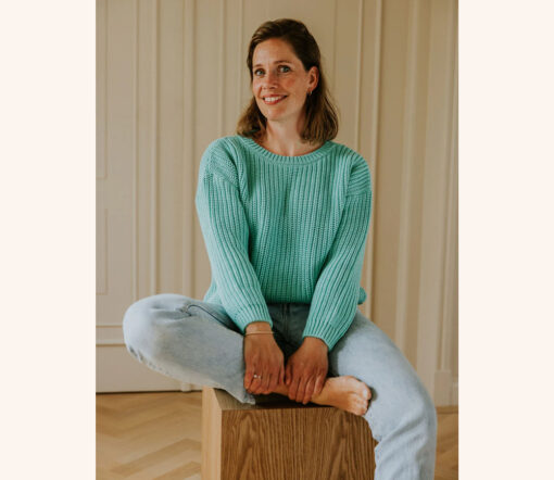 YUKI - Chunky Knit Women, AQUA, Bio Baumwolle – Bild 3