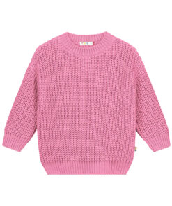 YUKI - Knitted Sweater, BUBBLE GUM PINK, Bio Baumwolle