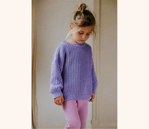 YUKI - Knitted Sweater, LAVENDER, Bio Baumwolle – Bild 4