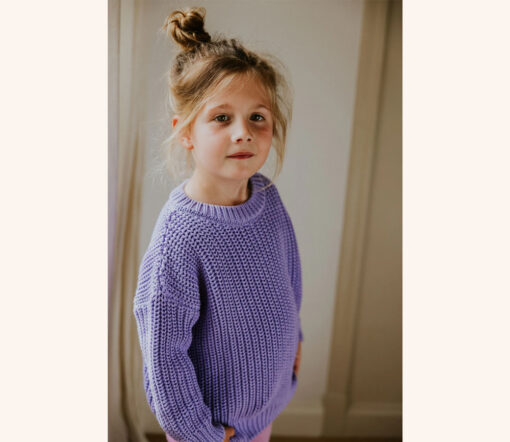 YUKI - Knitted Sweater, LAVENDER, Bio Baumwolle – Bild 2