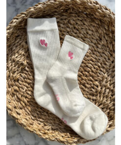 Atelier Rive - Socken Baby 'PEONY' Herz rose, Biowolle