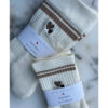 Atelier Rive - Socken Mini 'HAZEL' Taupe, Biowolle