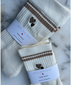 Atelier Rive - Socken Mini 'HAZEL' Taupe, Biowolle