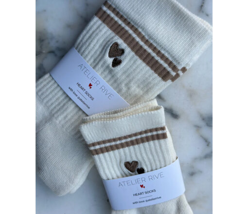 Atelier Rive - Socken Mini 'HAZEL' Taupe, Biowolle