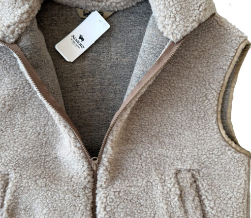 Alwero - Weste "ISLA" Sand Brown, Biowolle Ultra Light – Bild 5