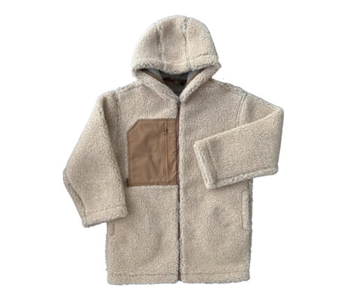 Alwero - Jacke "PATA" Adult mit Kapuze, SAND BROWN, Biowolle Ultra Light – Bild 2