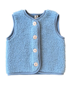 Alwero - Bodywarmer "PO" Junior, Biowolle, ICY BLUE, ultra light