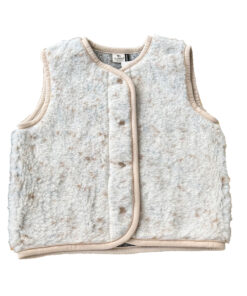 Alwero - Weste "TYB" Adult, BEIGE MULTI DOTS, Biowolle Ultra Light