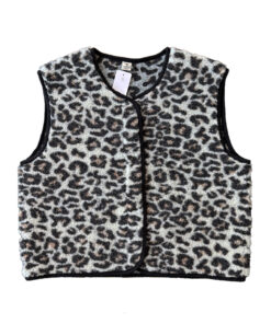 Alwero - Weste "TYB" Adult, LEOPARD WHITE, Biowolle Ultra Light